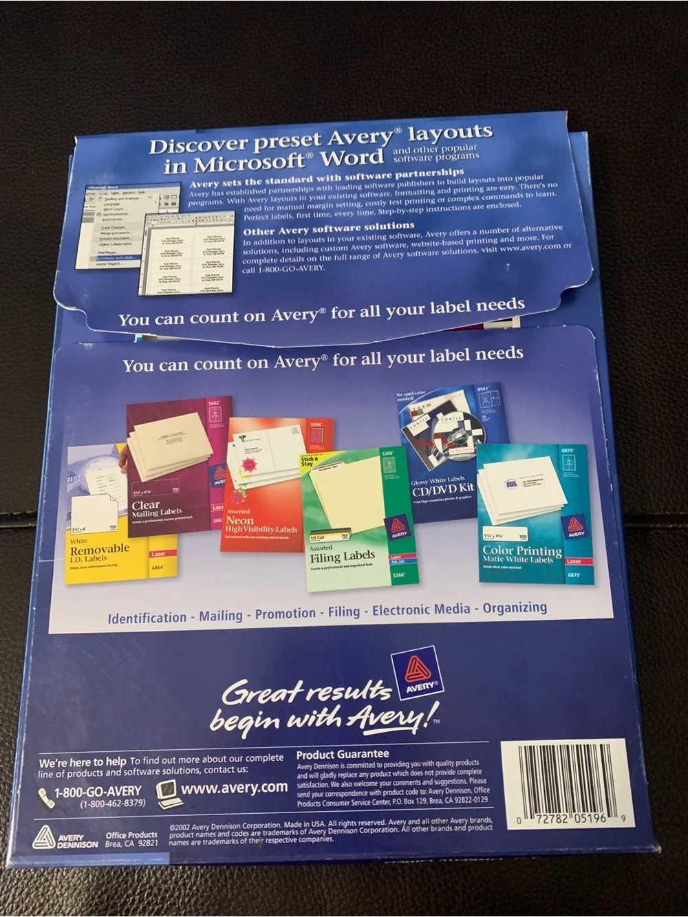 Avery 5196 White Diskette Labels 3-1/2” Diskette 9 Labels Per Sheet - 37 Sheets